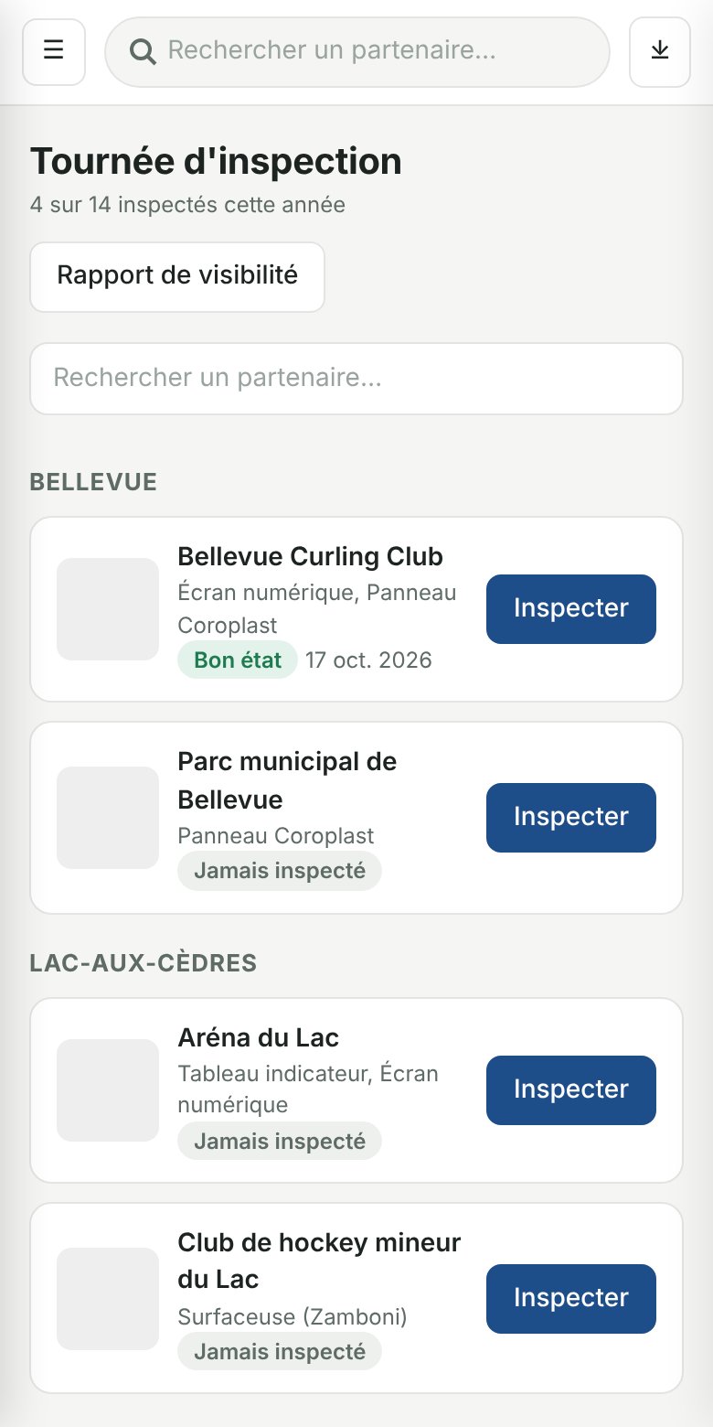 Tournée d’inspection sur téléphone